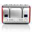 Grille-pain à 4 tranches en acier inoxydable MegaChef-55280179