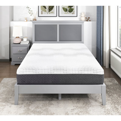Matelas King 30 cm (12 po) - Ressorts en mousse à gel de thé - Fermeté confortable - Housse en tissu blanc - Mémoire de forme et ressorts ensachés - Nuits de sommeil réparatrices et confortables