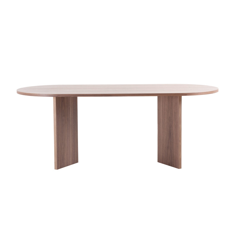 Table de salle à manger en teinte noyer - pour les espaces confinés, bureau Mid-Century Elegance, matériau, look moderne