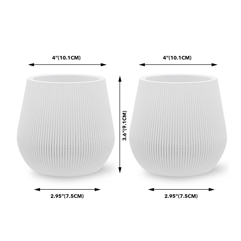 Brixen Polyresin Table Vase, White