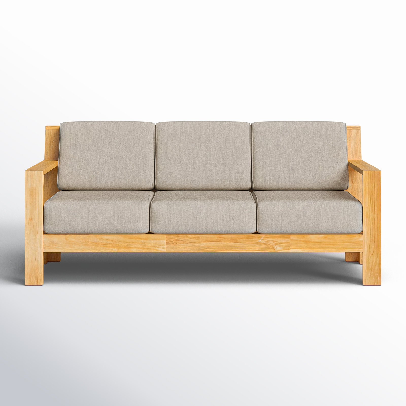 Beaufort Teak Outdoor Conversation Set, Cast Shale Sunbrella®