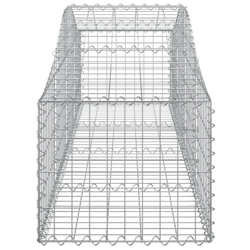 Ensemble de 7 paniers en fer galvanisé argentés Vidaxl Gabion, H 1,6 pi x l 6,6 pi