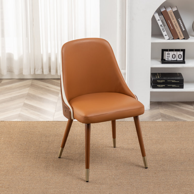 Chaise parsons rembourrée, Orange