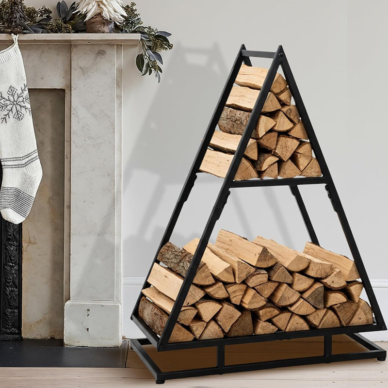 Porte-bûches pour arbre de Noël intérieur 30 po (H) Porte-bûches en métal robuste