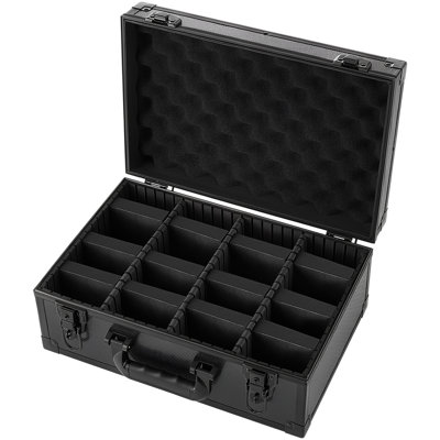 4-Row Graded Card Storage Box with Lock, Trading Card Organizer for 120 PSA Slabs, Includes 12 Dividers, Key, Fits 95 SGC, 85 BGS, 435 Top Loaders & 999+ Loose Cards