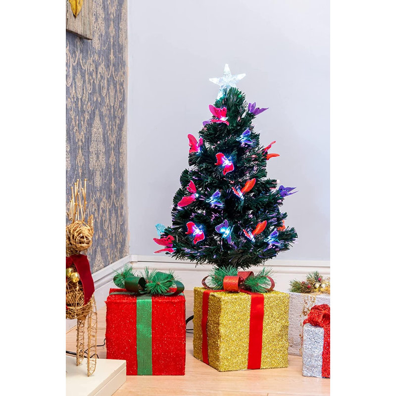 Lighted Artificial Christmas Tree, 2 ft.