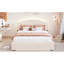 Grand lit plateforme tapissier Teddy