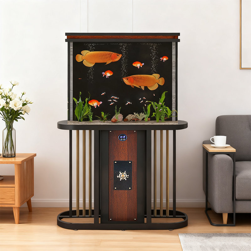 Aquariums à coins arrondis avec base décorative Hot-Bent