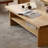Burlywood Solid Wood Rectangular Coffee Table