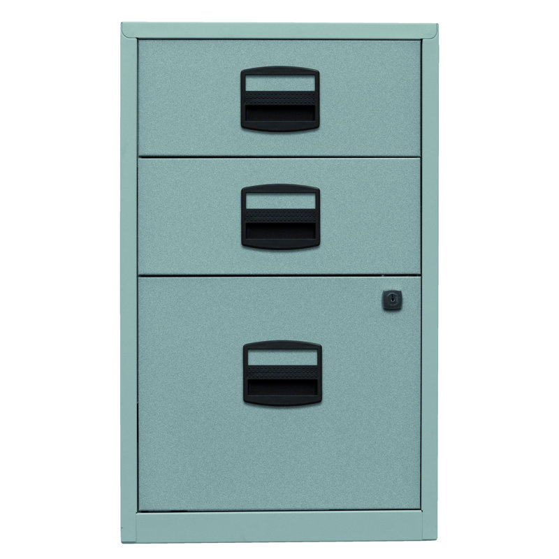 41.3cm Wide 3 -Drawer File Cabinet, Matt brushed nickel