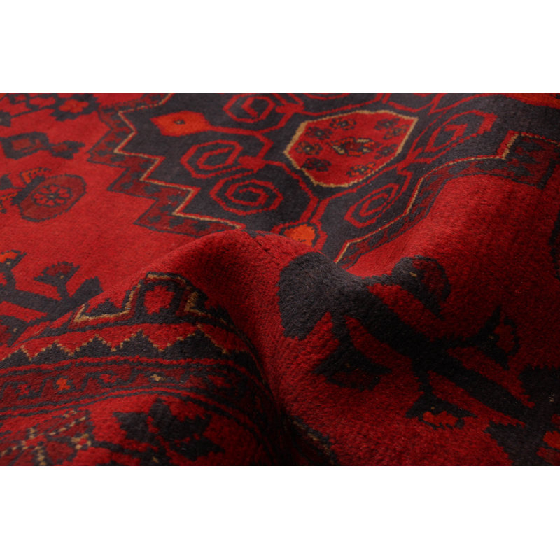 Tapis unique en laine noué à la main 3 pi 7 po x 4 pi 11 po nouvel âge Blithe
