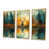 Toile avec cadre flottant or
