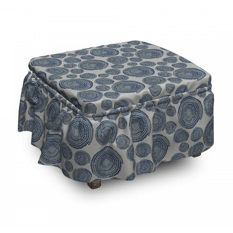 Housse pour repose-pieds en spirale points