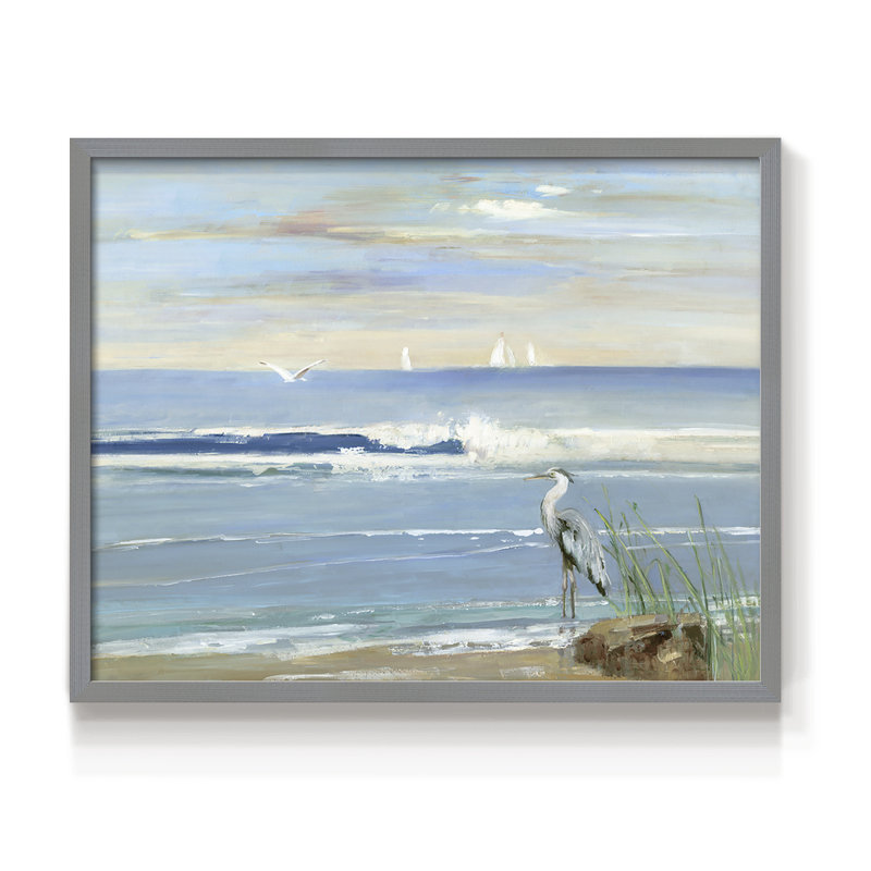 Sunrise Bay - Impression encadrée - Restickable, Gris, H 16 po x l 20 po