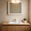 Plan de toilette en céramique blanche de 76 cm avec lavabo intégré