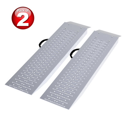 Loading Ramps - Set of Two 35.5-Inch Ramps for ATVs, Motorcycles, Mowers, Carts, and More - 1200lb Combined Capacity Shed Ramp Set by Stalwart