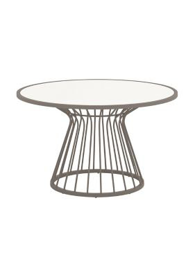 Kali 60 inch Round Dining Table, Gray, 28" H x 48" W x 48" D