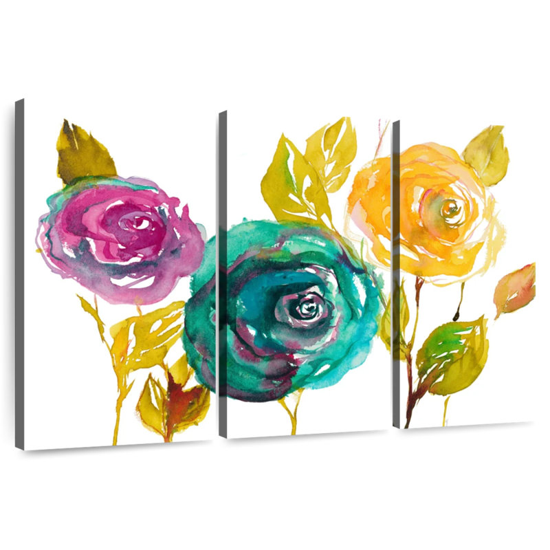 Trio moderne de fleurs Harnek II, H 42 po x l 65 po