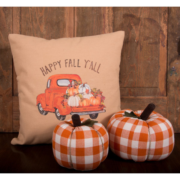 Pumpkin Trio Pillow Cover 18x18 inch