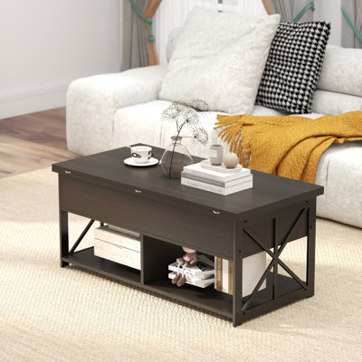 Wallis 4-In-1 Lift Top Coffee Table With Storage, Multi-Function Rectangular Coffee Table For Living Room