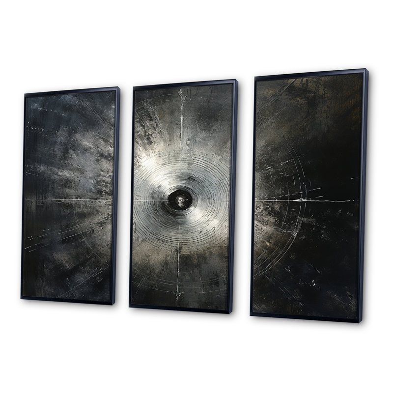 Ensemble de salon Music Wall Art, Cadre flottant noir, H 40 po x l 60 po x P 1 po