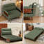 Green Convertible Chair, 4-in-1 Folding Single Bed, Adjustable Recliner with Armrests, Ideal for Living Room, Study & Small Spaces-504733881
