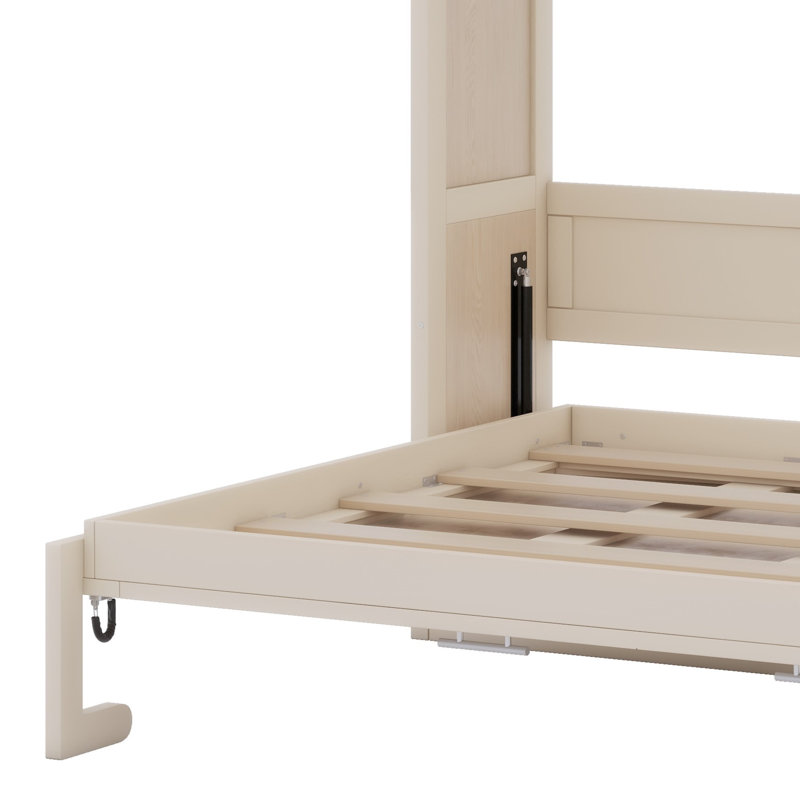 Lit escamotable avec armoires de rangement, Beige