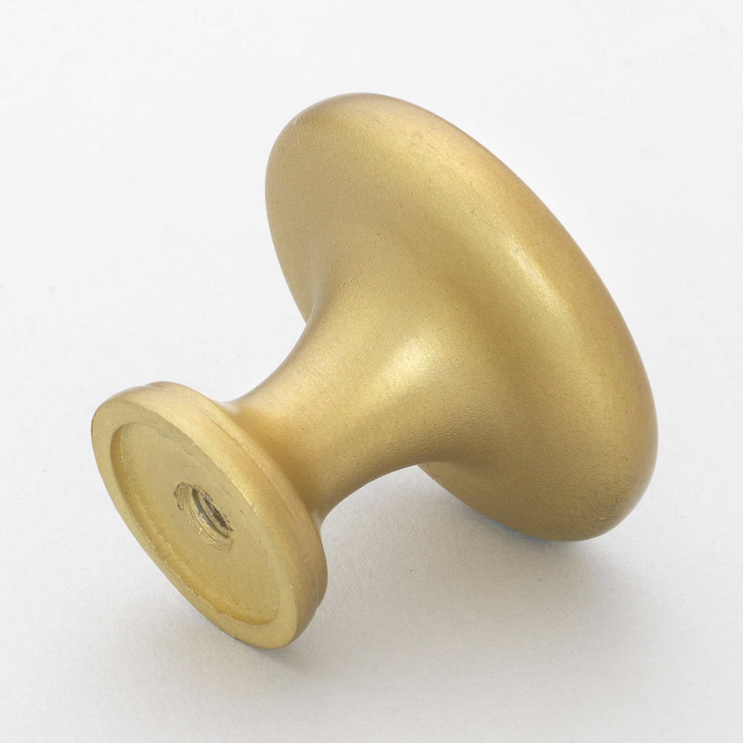 Classic Mushroom Cabinet Knob, Satin Gold