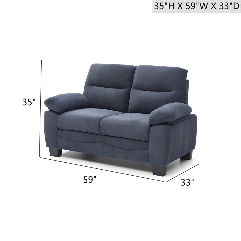Causeuse, causeuse pour salon de chambre à coucher, Blue