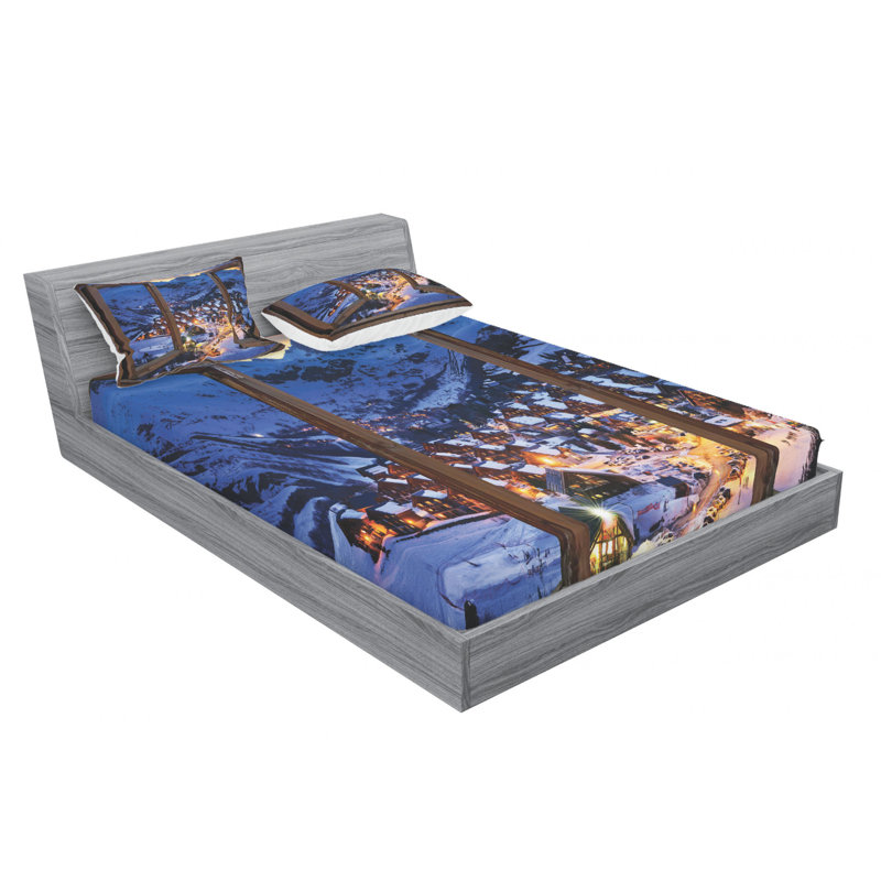 Microfiber Sheet Set, Queen Sheet Set with Fitted Sheet