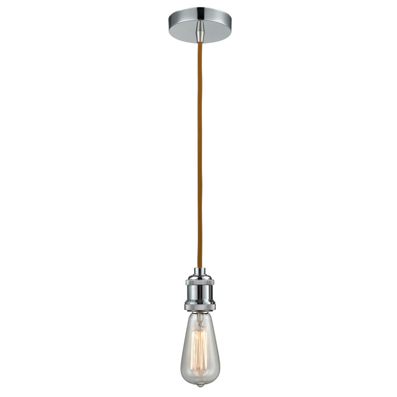 Waterville 1 - Light Single Pendant, Polished Chrome/Copper