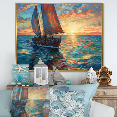 Sail Sail At Sea IV, reproduction d'art sur toile