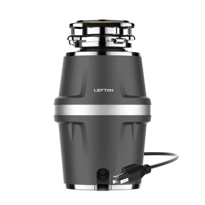 Lefton Garbage Disposal With Power Cord, 3/4 Hp Continuous Feed Food Waste Disposer, Lgd-714