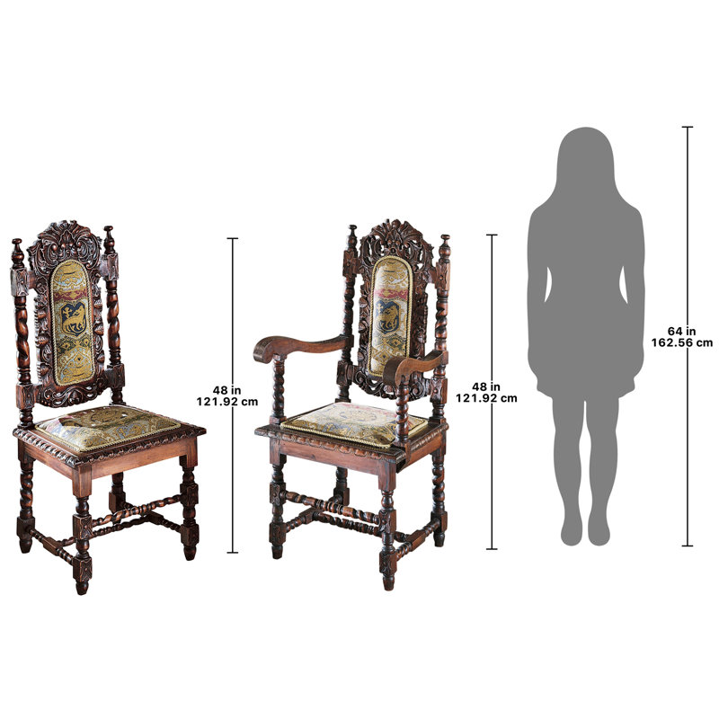 Charles II Side and Armchair Set