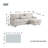 Pull-Out Sleeper Sofa Set With Chaise & Cup Holders-1686043441