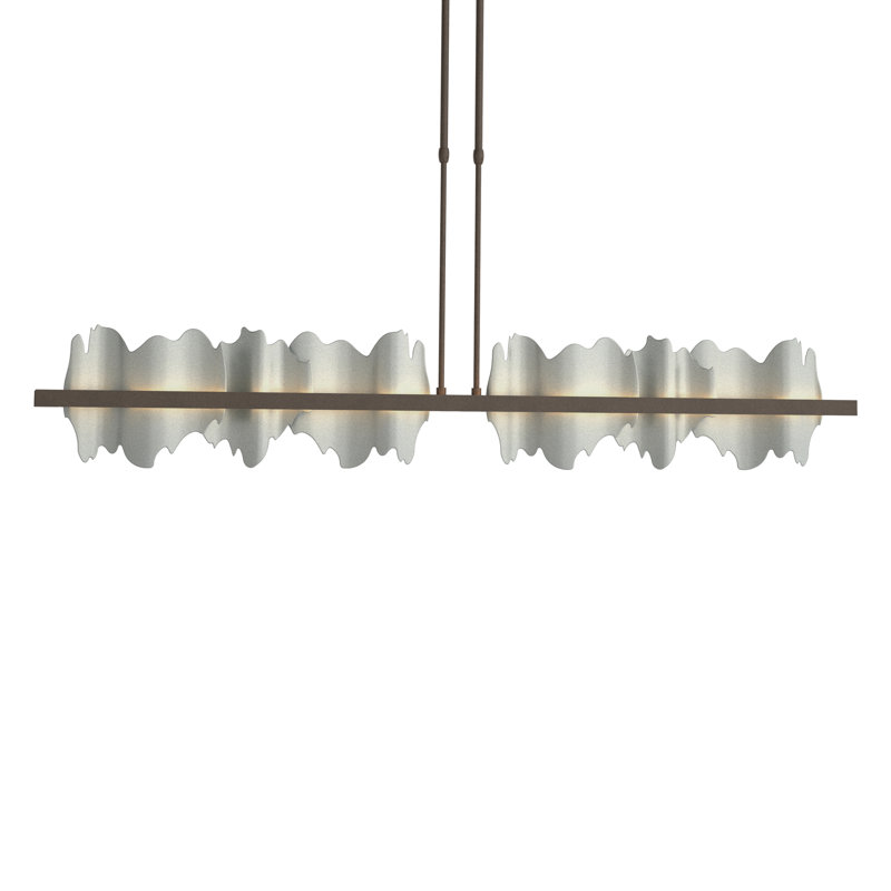Hildene 1 - Light Unique Linear LED Pendant, Bronze, Vintage Platinum