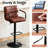   High Back Faux Leather Adjustable Swivel Counter Bar Stools-478387192
