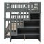 Lit superposé double avec lit gigogne, rangement et barrière de sécurité pour chambre à coucher, dortoir - gris-1274878956