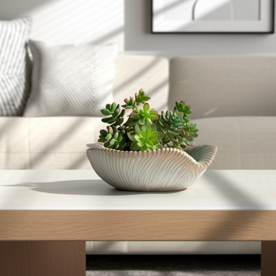 Ceramic Bowl Chiseled Textured Design Handcrafted Decorative Sculpted Form Contemporary Artisan Pottery Curved Organic Shape Unique Accent Piece For Modern Display Settings