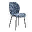 Chaises de salle à manger rembourrées style Mid-Century avec dossier courbé et pieds en métal-1403882400