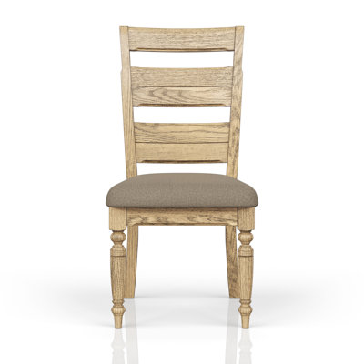 Chaise d'appoint à dossier échelle - Finition caramel (ensemble de 2)