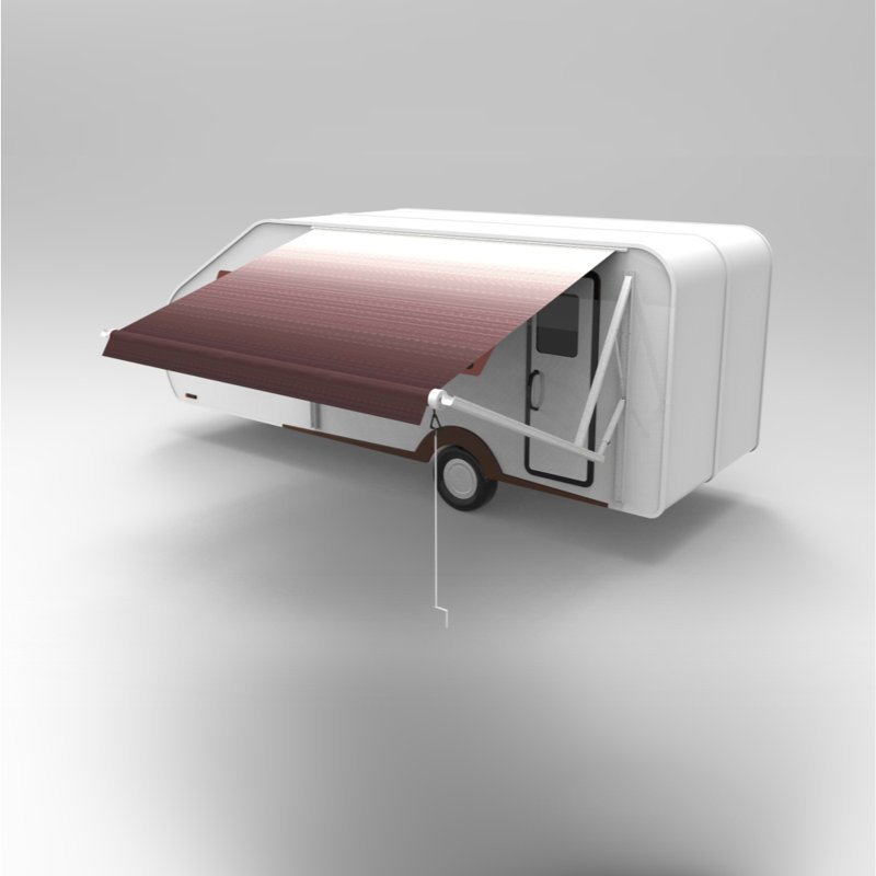Auvent rétractable motorisé pour véhicule récréatif, H 4 po x l 120 po x P 96 po, Bourgogne