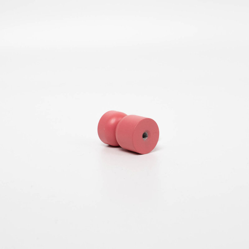 ROUS Harwdare Mid-Century Modern Hourglass Knob, Blush (Pink)