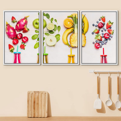Dragon Fruit, Pineapple & Berry Drinks Fruit Food Photography Realism Rustic Ultra
