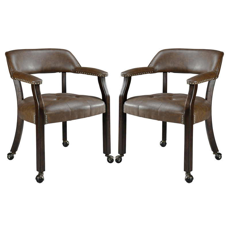 Dynasha 34cm H Upholstered Armchair, Brown