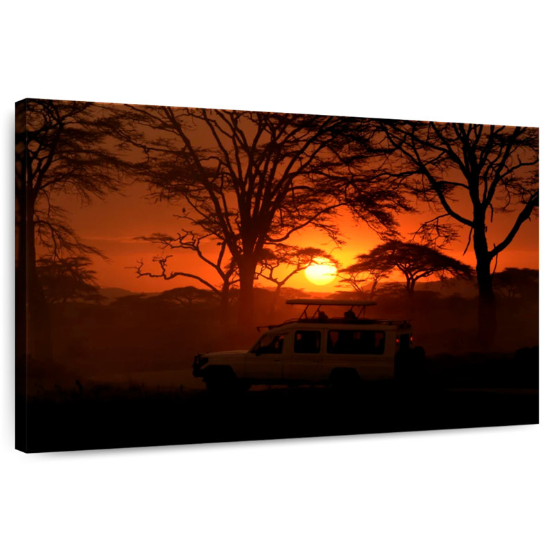 Coucher de soleil africain Ravi Serengeti, H 26 po x l 39 po