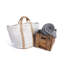 Panier en tissu blanc