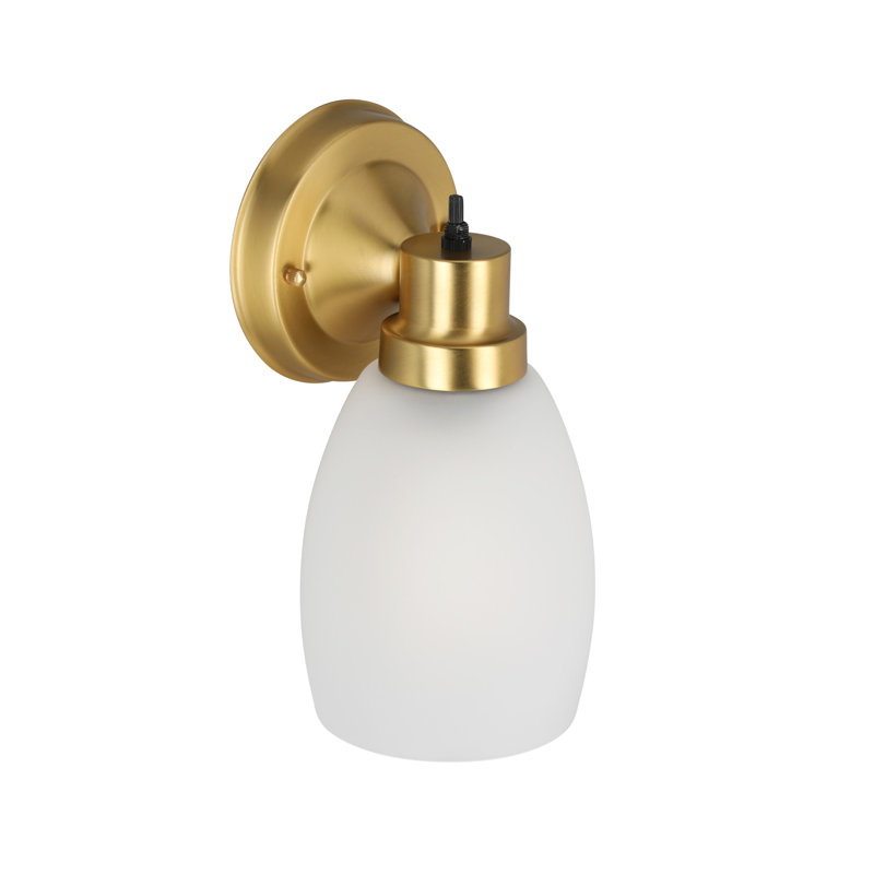 Christabel Steel Armed Sconce, Satin Gold