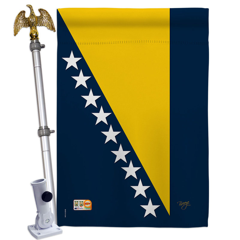 Double Sided 40'' H x 28'' W Polyester Flag Set