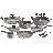 16 Piece Aluminium Non Stick Cookware Set